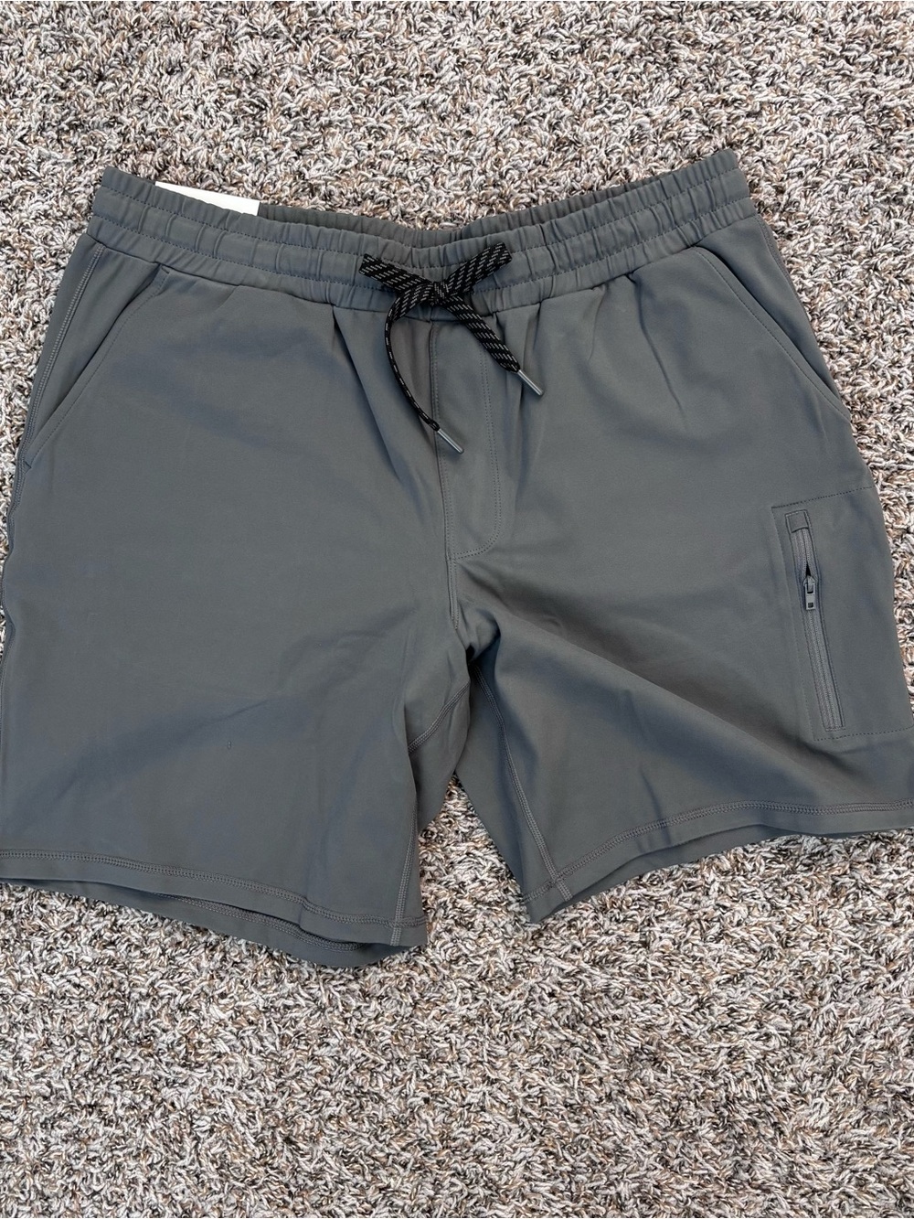 Mondetta Men's Grey Elastic Waist Performance Shorts